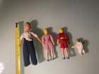 Lot Of 4 Vintage Rubber Bendable Miniature Dollhouse Dolls