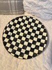 Mackenzie Childs Large Courtly Check Serving Pedestal Platter 16  