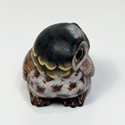 Vintage Hand Painted Wooden Owl Figurine 4 25 Inch Carved Wood Bird Statue