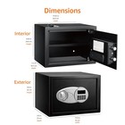 Steel Security Safe And Lock Box With Electronic Keypad Secure Documents Storage