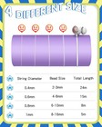 Caianwin Elastic Bracelet String Cord Set 4 Rolls Stretchy Bracelet String 0 4mm