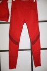  Amelia Activewear Tribeca Seamless Sports Bra   Leggings Set Red Size S