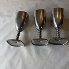 Vintage Norway Pewter Cordials Cups Shot Glasses Bm Seagull Pewter Set Of 3