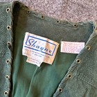 Shayne Green Suede Vest Hippie 60s 70s Leather Vintage