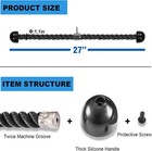 Tricep Rope     Heavy Duty Nylon Cable Attachment With Long Handle   Carabiner