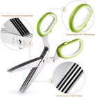 Herb Scissors Set With 5 Blades And Cover - Multipurpose Kitchen Chopping Shear