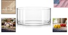 Elegant 4  Tall Clear Glass Flower Vase With 8  Opening For Wedding Centerpieces