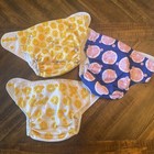 Nora   s Nursery Cloth Diaper Covers Yellow Blue Pink Pocket Diapers Lot Of 3