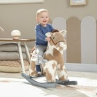 Qaba Rocking Horse  Kids Plush Animal Rocker With Realistic Neigh