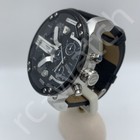 Diesel Dz7313 Mr daddy 2 0 Chronograph Black Dial Black Leather Band Men s Watch
