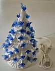 Vtg 70s Atlantic Mold White Light Up Ceramic Christmas Tree 10  W  Base  Works