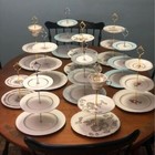 3 Tiered Tray -serving Stand -vintage - 1950   s - Castleton China - Lace
