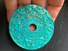 Wonderful Chinese Turquoise Hand Carved  9dragons  2faces Little Bi