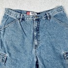 Vintage Bugle Boy Denim Cargo Shorts Y2k Jorts Baggy Skater Millennium 7m