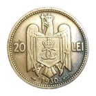 1930 Romania 20 Lei Old Paris Mint Vf Cleaned Coin Km 51 Carol Karl Ii