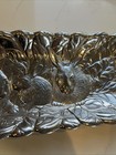 Vintage Arthur Court Aluminum Embossed Bunny Rabbit Serving Tray 1990 18 5x6   