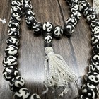Vintage Tibetan Yak Bone 108 Bead Mala Prayer Necklace Buddhist Japa