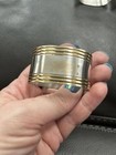 Set Of 10 Elegant Silver Plated And Brass Napkin Rings