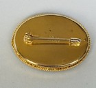 Beautiful Vintage Italian Micro Mosaic Flower Floral Oval Brooch Pin