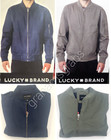 Lucky Brand Mens Bomber Jacket Classic Modern Lightweight Full Zip Blue Or Green