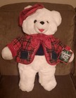 22  Snowflake Teddy 1999 W plaid Jacket By Dan Dee  W tags