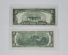 1934d  5 Silver Certificate Note - 2017a  2 Frn Minneapolis Unc    bundle   