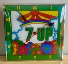 7up 70 s Pop Art Lighted Soda Advertising Clock Free Shipping