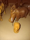 Vintage African Hand Carved Wooden Animal Figurines
