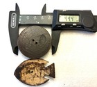2 Hand Carved Wooden Buttons-44 4mm