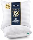 Euro Pillow Set Of 2 Down Alt Cooling Hotel Quality Luxury Comfort