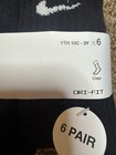 Nike Dri-fit 6 Pack Cushioned Crew Youth 10c-3y Socks Black New With Tags