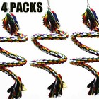 Parrot Hanging Braided Budgie Chew Rope Bird Cage Toy Stand Swing