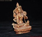 Tibet Buddhism Bronze 24k Gold Gilt Goddess Tara Kwan-yin Guanyin Buddha Statue