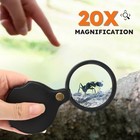 20x Pocket Magnifier  2pcs Mini Folding Magnifying Glass For Reading And Inspect