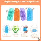 Finger Tooth Brushing Baby Toothbrush 4 Pcs With 4 Travel Storage Case food Grad