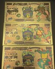 Lot Of  5  Teenage Mutant Ninja Turtles Tmnt  Gold Foil Notes Set 