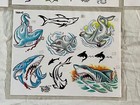 Lot Of 10 Vintage Official Tattoo Brand Flash Sheets    t369