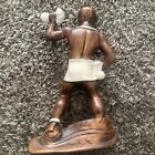 Vintage Treasure Craft Of Hawaii Male Hula Dancer Figurine Tiki Decor 11 Inches