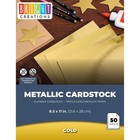50 Pack Metallic Gold Foil Paper Board Sheets For Arts And Crafts  8 5  X 11 