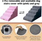 Dog Stairs For Small Dogs To High Beds  5 Steps 24 Inch Dog Pet Ramp Stairs For 