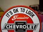 Chevrolet Parts Porcelain Enamel Heavy Metal Sign 30 Inches Double  Side