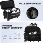 2 Bowling Ball Bag With Wheels  Lightweight Trolley Double Ball Bowling Bag