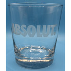 Preowned Absolut Vodka Tumbler Rocks Lowball Glass Etched Logo Barware