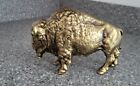 Rare Vintage Brass Bison  great Plains Buffalo Coin Bank