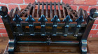Vintage Tudor Cast Iron Fireplace Insert Fire Front Enamel Antique Free Delivery