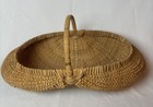 Vintage Handmade Buttocks Butt Basket Large 25    Rustic Folk Art Primitive Huge