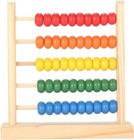 Miniature Abacus 5 Rows Wooden Counting Frame 50 Beads Math Learning Portable