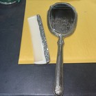 Vintage Silver Plated Vanity Set Hand Mirror And Comb