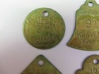 Vintage 1960 s Lot Dog Tag License Tax Registration Heavener  Oklahoma Exonumia