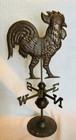 Vintage Copper Rooster Weathervane Farm Country Decor Patina Original Tabletop